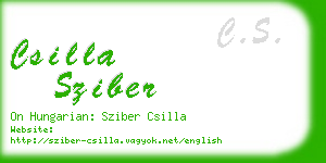 csilla sziber business card